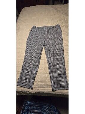 Emery Rose Women's Black and White Plaid Pants Size 3XL
